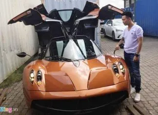 Siêu xe Pagani Huayra của Minh Nhựa mới về nước hôm 14/9.