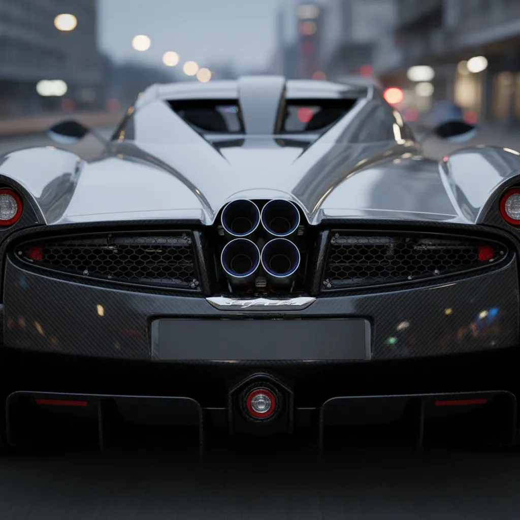 Hình ảnh siêu xe Pagani Huayra màu bạc