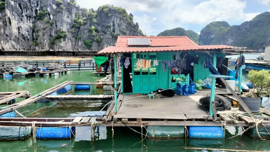 Làng chài nổi Cửa Vạn trên vịnh Hạ Long